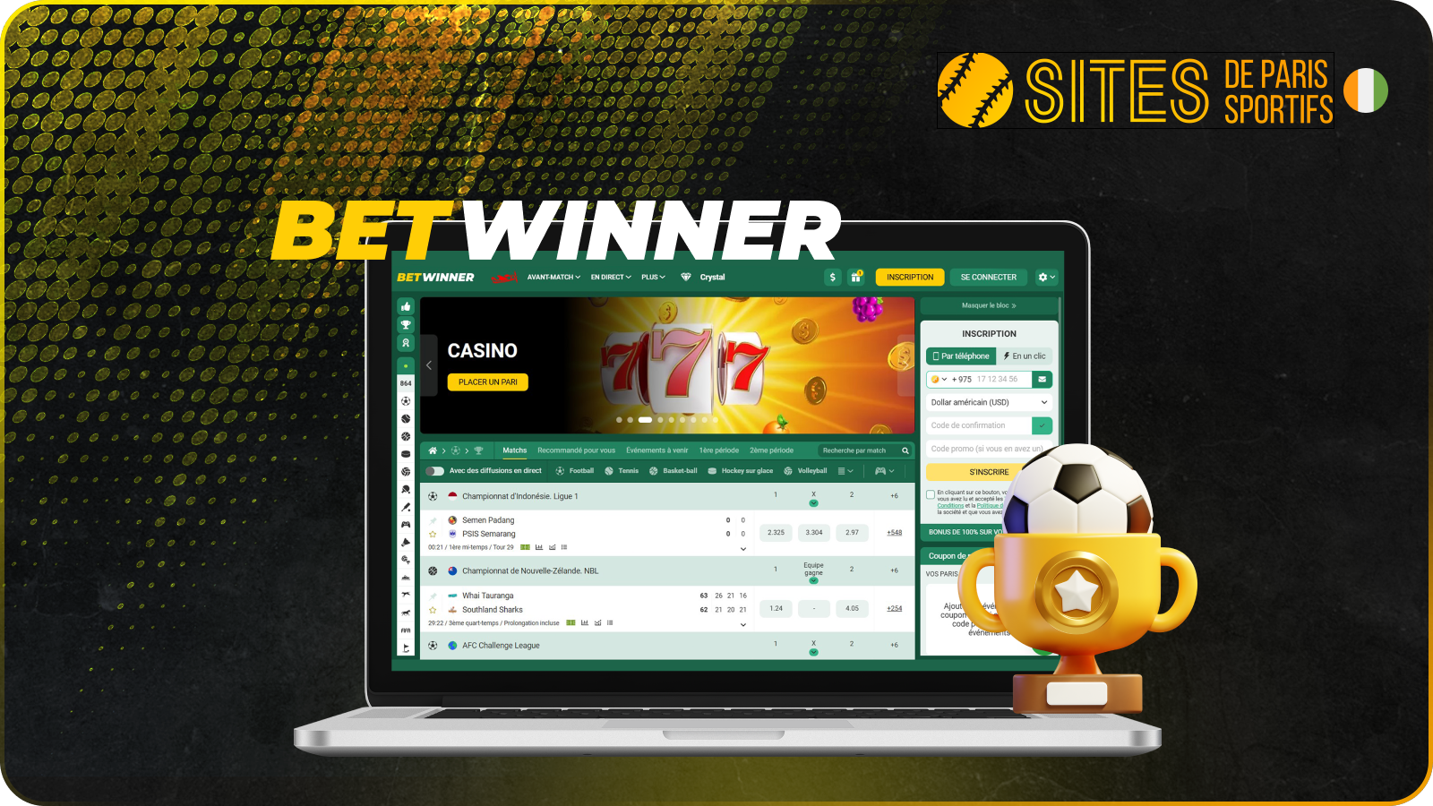 BetWinner séduit de plus en plus en Côte d'Ivoire avec ses limites élevées et ses marchés foot variés