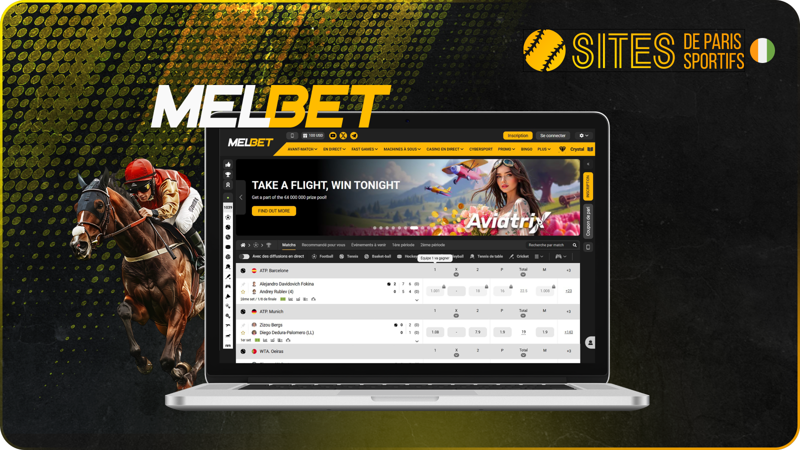 Melbet offre une interface conviviale, un beau design et de nombreuses courses de chevaux