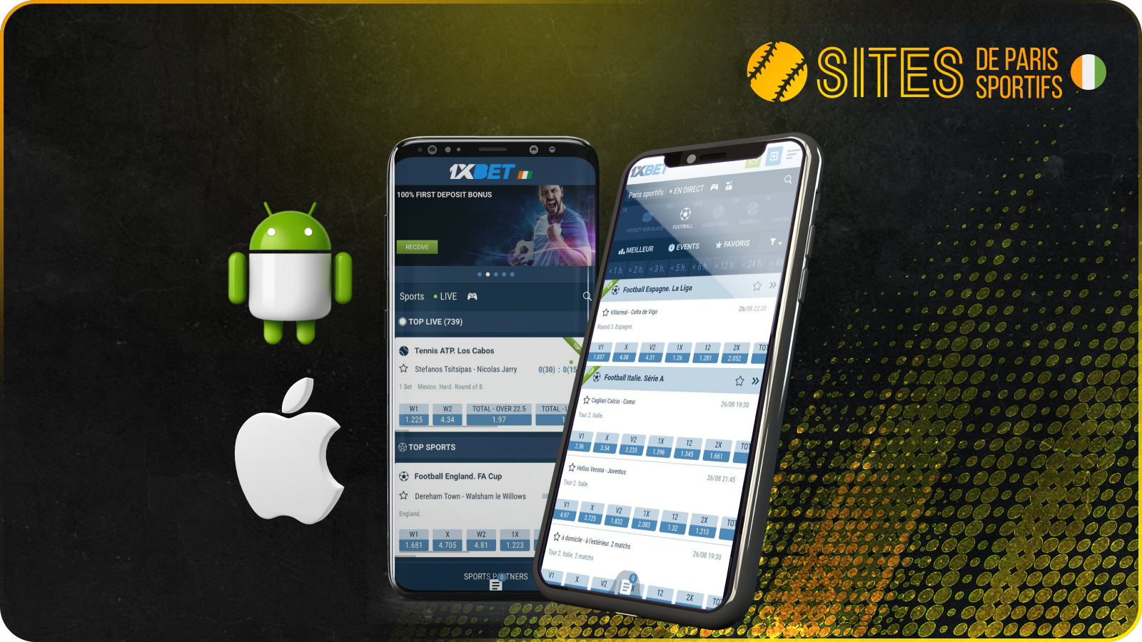 L'application mobile 1xbet est compatible avec les smartphones iOS et Android