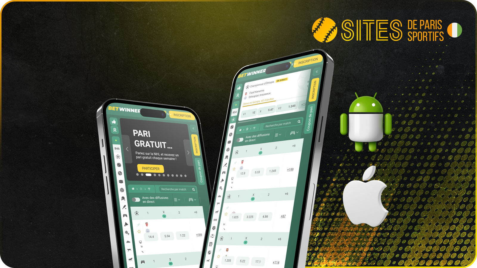 BetWinner a développé une application officielle disponible sur Android et iOS