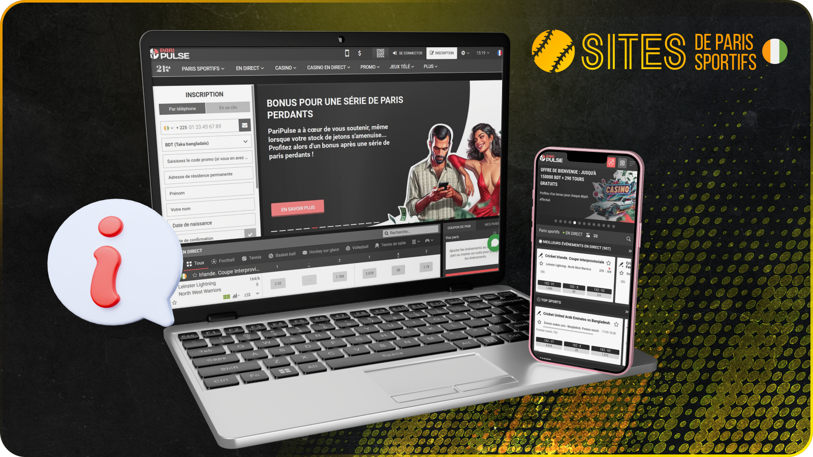PariPulse est un site fiable de paris sportifs et de casino en ligne en Côte d'Ivoire