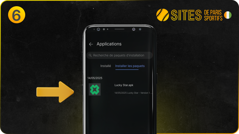 Accordez toutes les autorisations nécessaires à l’application mobile Lucky Star