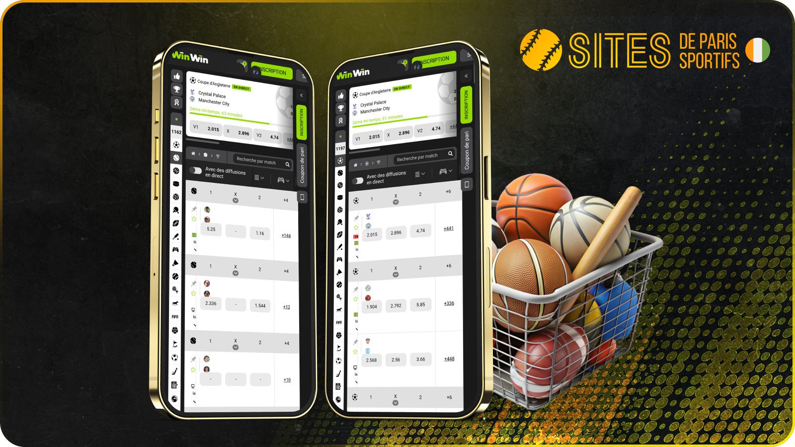 WinWin app propose une grande variété de sports, faisant d’elle un favori parmi les parieurs