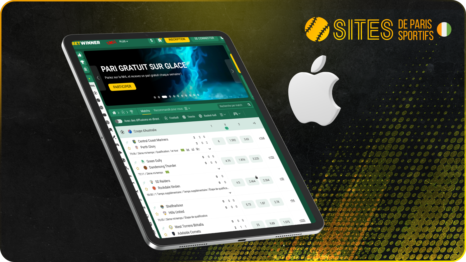 L'application Betwinner pour iOS permet de jouer à des jeux de casino et de parier sur les sports sur votre appareil iOS